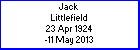 Jack Littlefield, born 23 April 1924