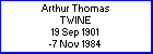 Arthur T Twine