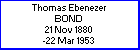 Thomas E Bond