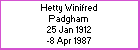 Hetty W Padgham