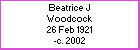 Beatrice J Woodcock