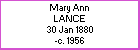 Mary A Lance