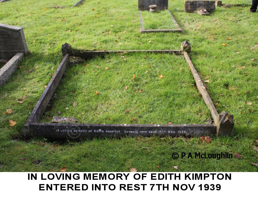 The grave of Edith Kimpton
