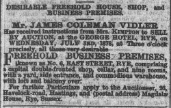 Newspaper clip 15/6/1878 