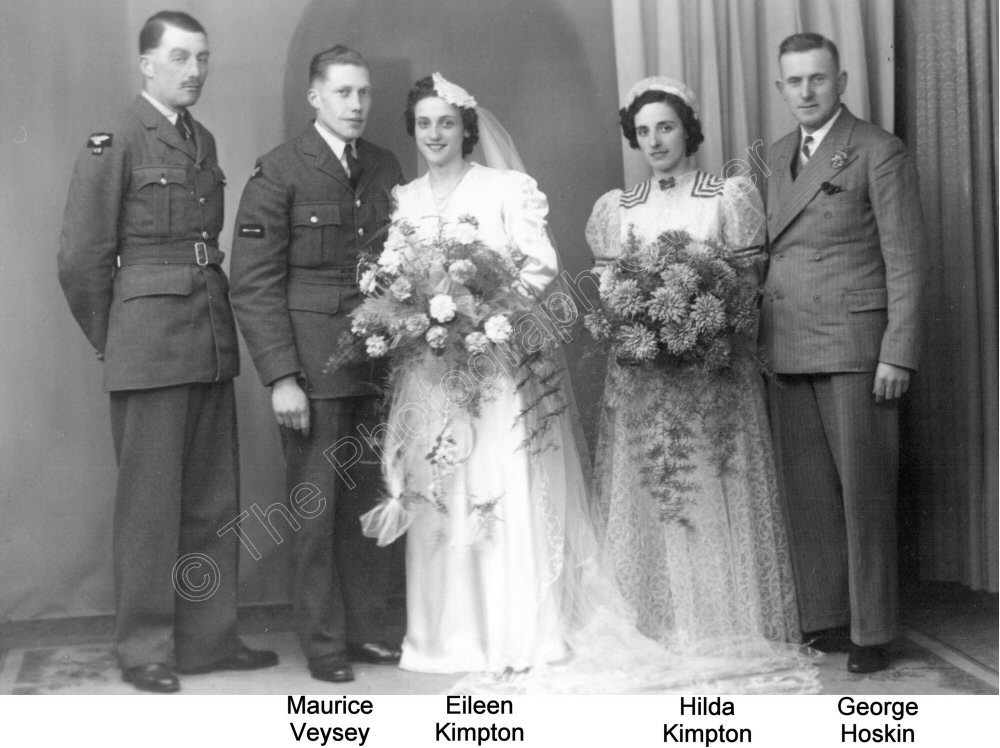 Wedding photograph of Eileen and Maurice Veysey